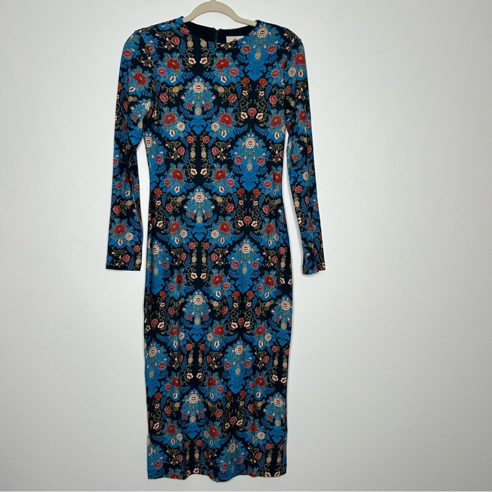 NWT Farm Rio Arabesque Floral Jersey Midi-Dress Size Small - Picture 4 of 16